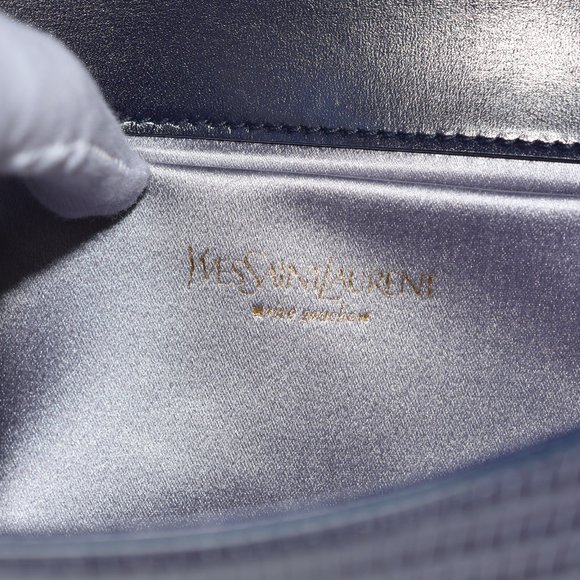 YVES SAINT LAURENT EXOTIC LIZARD CLUTCH HANDBAG - Picture 16 of 16